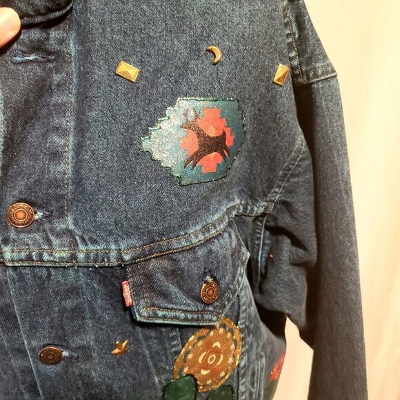 Levi's | Vintage Southwestern Painted Jean Jacket - Picture 3 of 6